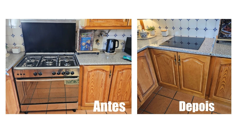 Balcão Cozinha em Pinho