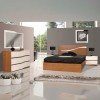 Quarto Modular ondulado — cerejeira e branco