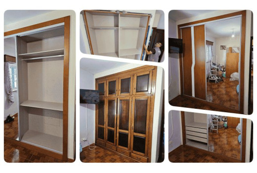 Roupeiro Embutido Faia c/Porta em Espelho