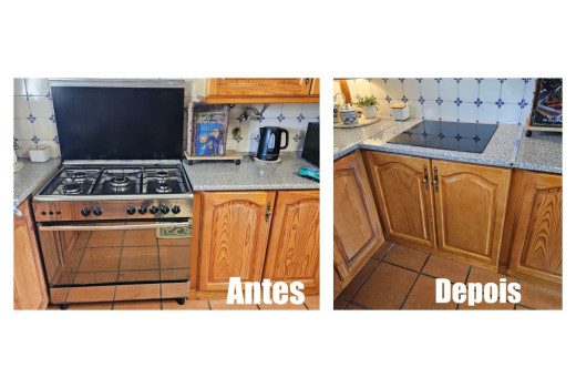 Balcão Cozinha em Pinho