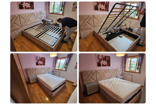 Cama Estofada Elevatória