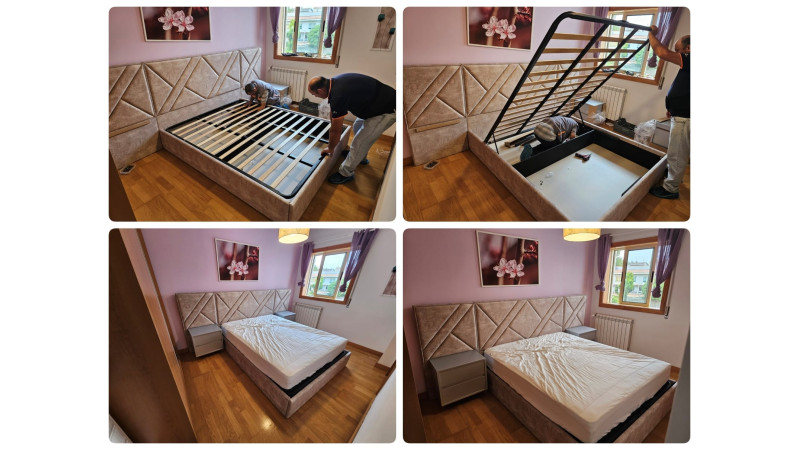 Cama Estofada Elevatória