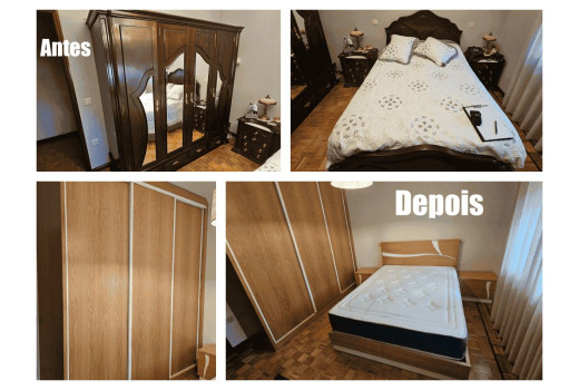 Remodelação Quarto: De Mogno p/Carvalho